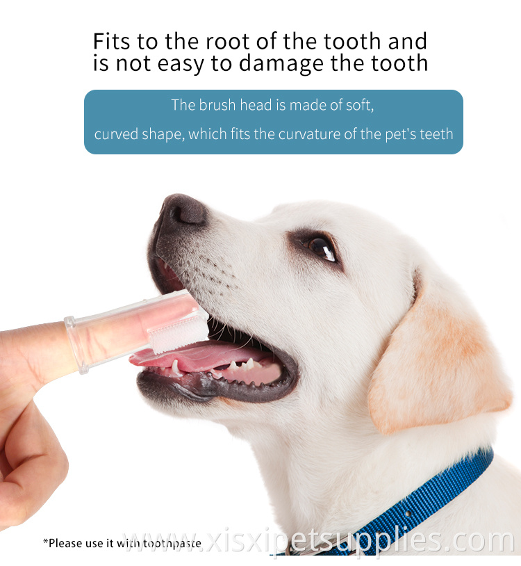Factory Wholesale LOW MOQ Soft Silicone Pet Cat Dog Finger Toothbrush
